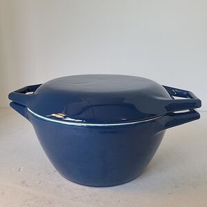 1970s Copco D1 2qt Dutch Oven Enamel Blue Cast Iron